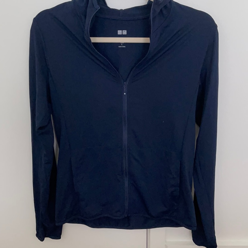 Navy Uniqlo Zip-up Jacket